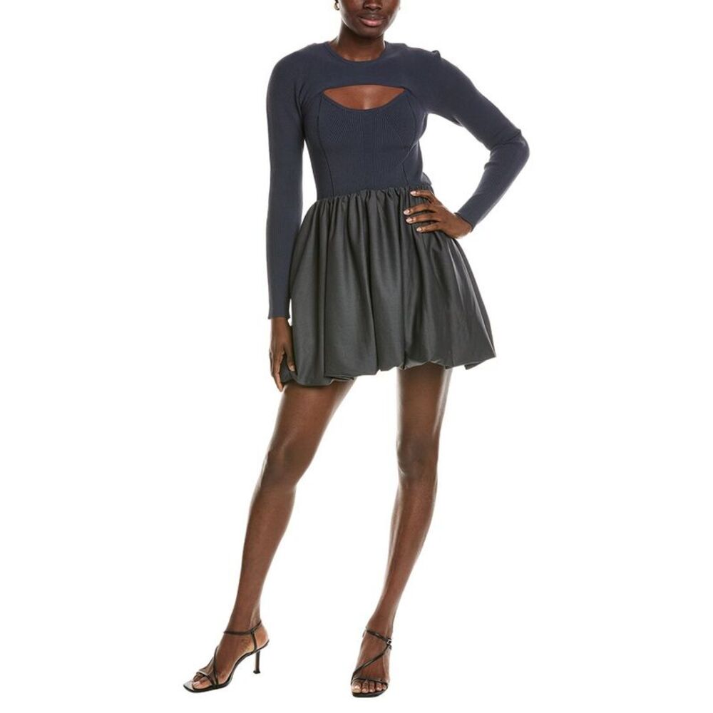 Amur Womens  Madelyn Knit Mini Dress, Grey